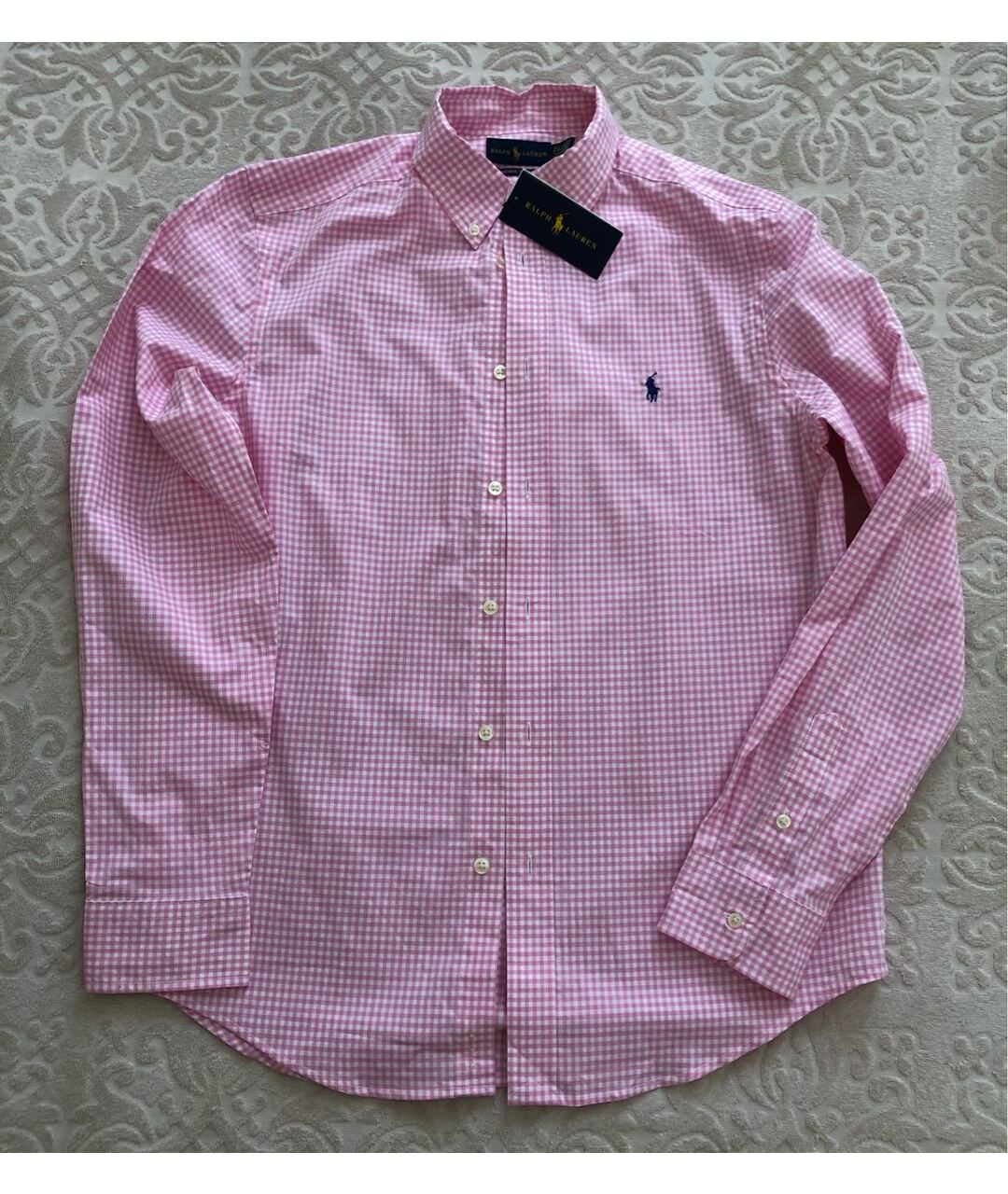 RALPH LAUREN Розовая хлопковая рубашка/блузка, фото 4