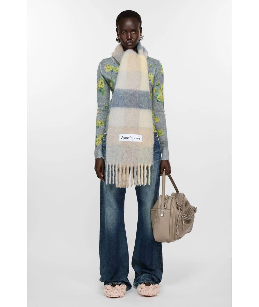 ACNE STUDIOS Бежевый шарф, фото 2