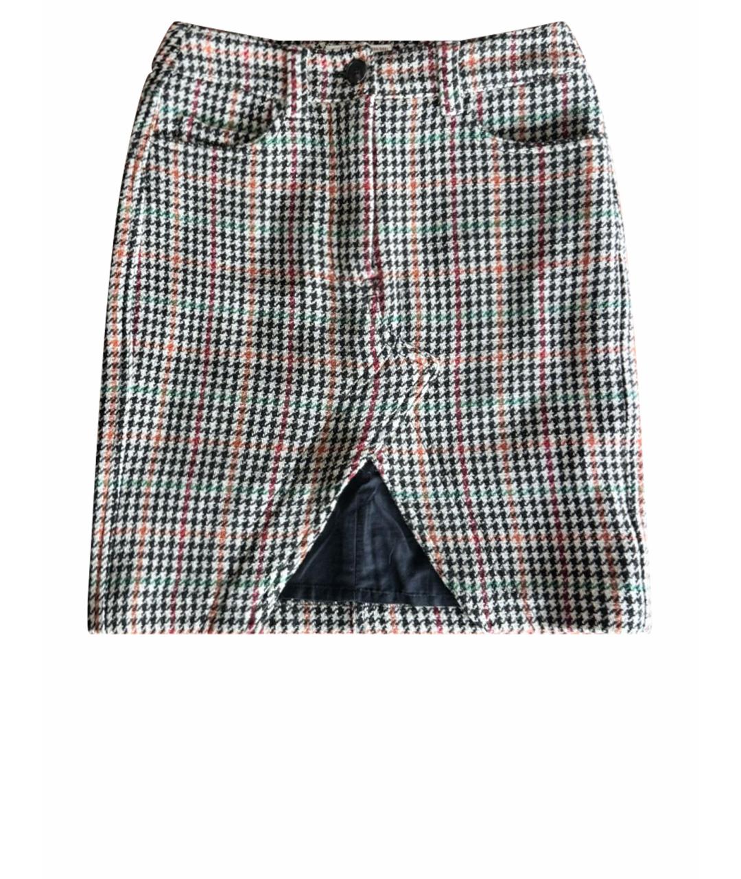 ZADIG & VOLTAIRE Мульти шерстяная юбка мини, фото 1