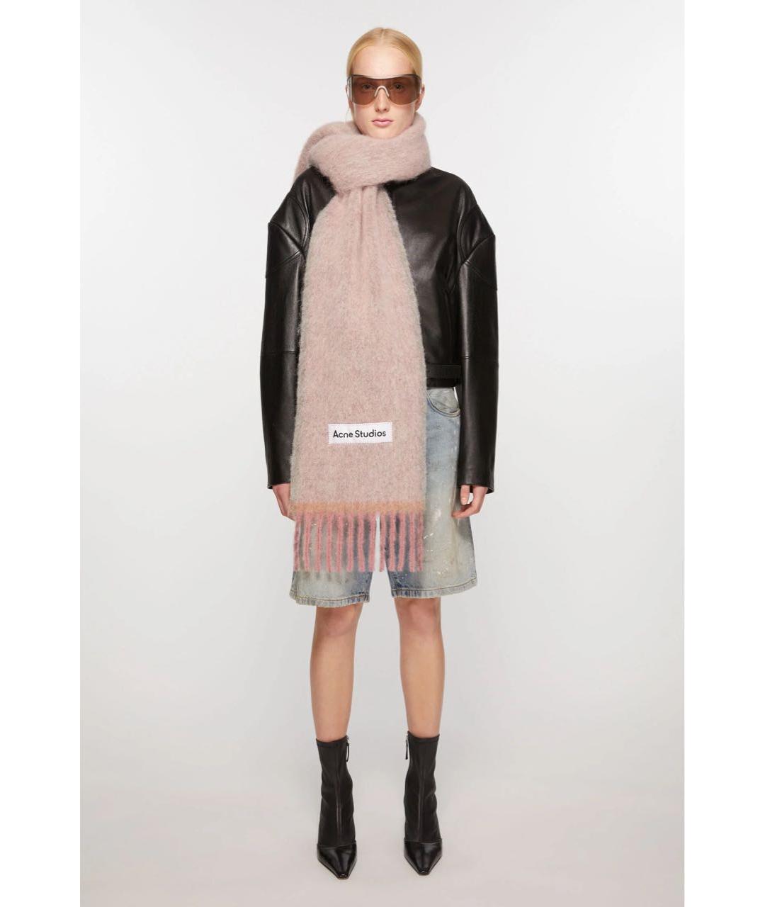 ACNE STUDIOS Розовый шарф, фото 2