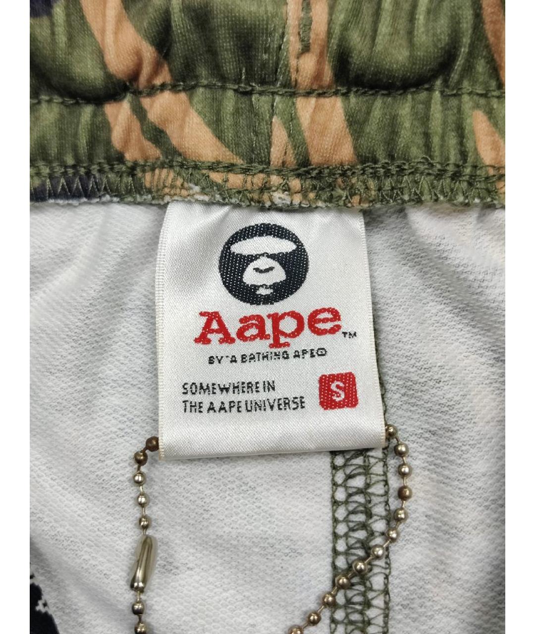 A BATHING APE Зеленые хлопковые шорты, фото 5