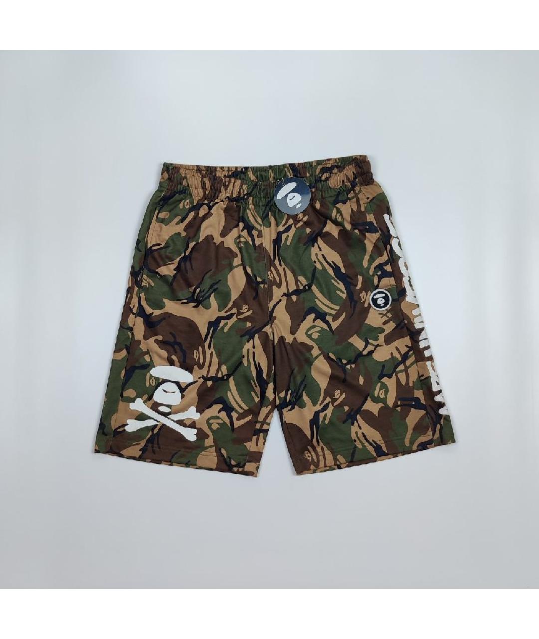 A BATHING APE Зеленые хлопковые шорты, фото 7