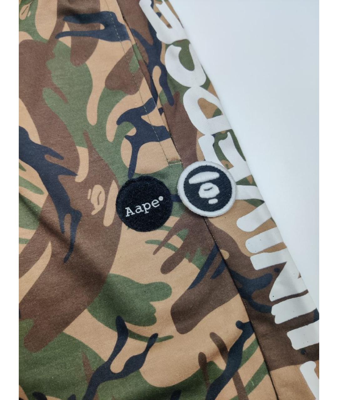 A BATHING APE Зеленые хлопковые шорты, фото 4