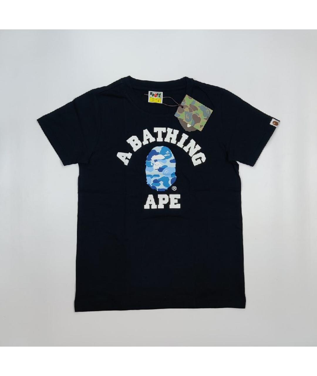 A BATHING APE Черная хлопковая футболка, фото 9