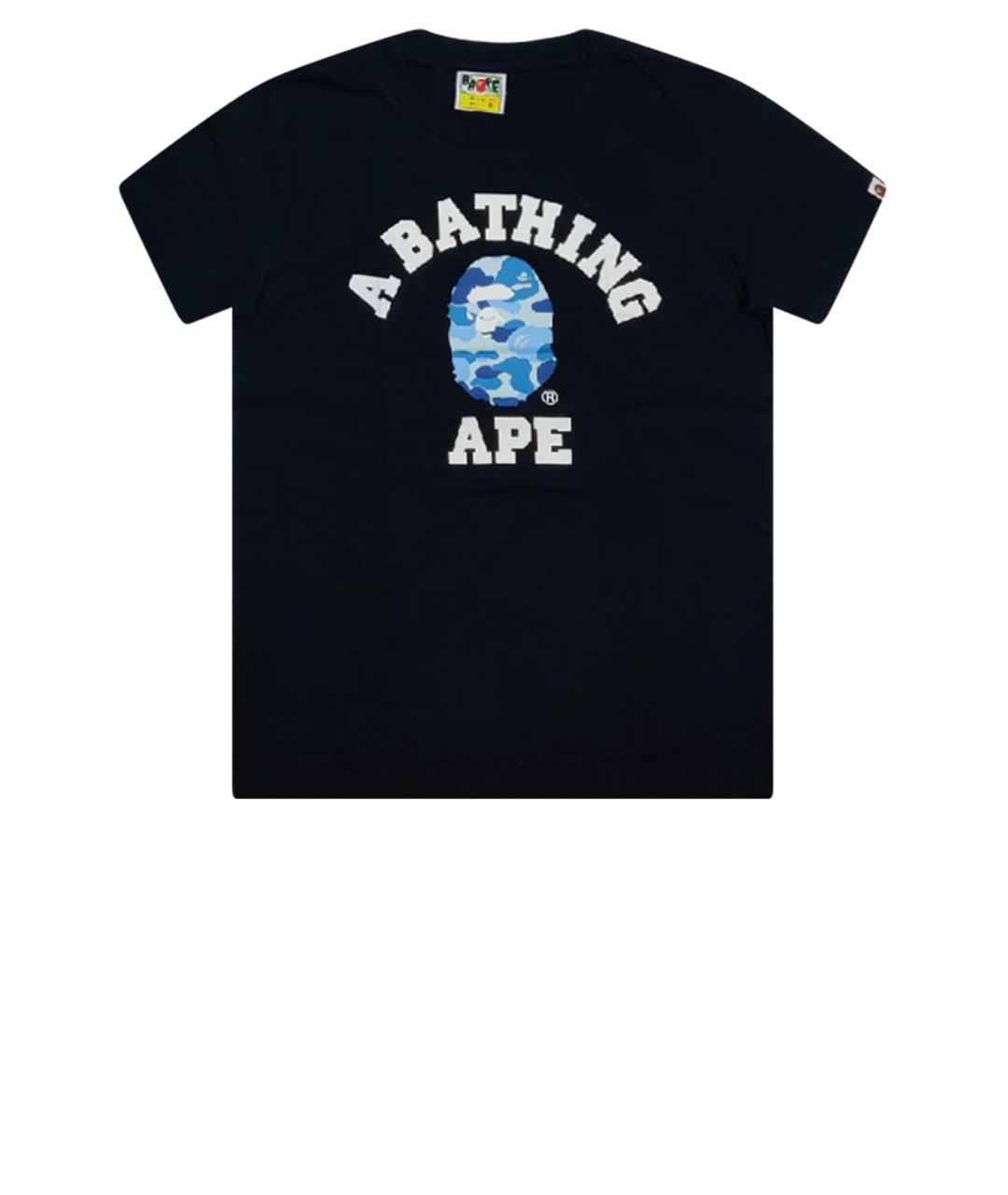A BATHING APE Черная хлопковая футболка, фото 1