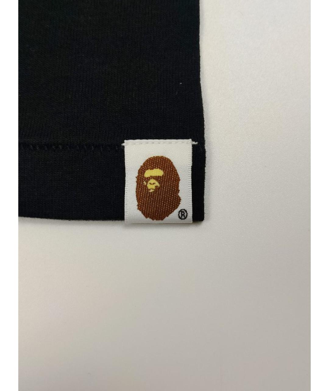 A BATHING APE Черная хлопковая футболка, фото 8