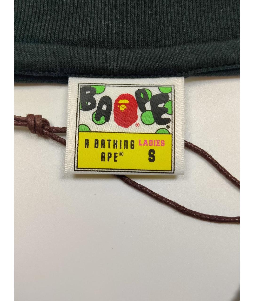 A BATHING APE Черная хлопковая футболка, фото 4