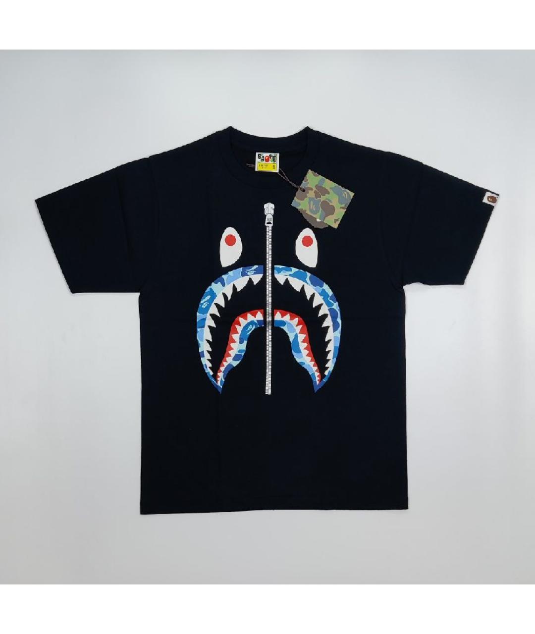A BATHING APE Черная хлопковая футболка, фото 8