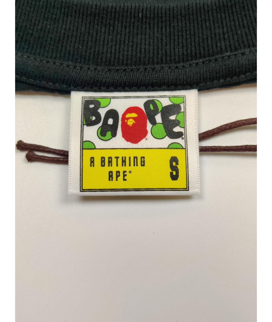 A BATHING APE Черная хлопковая футболка, фото 4