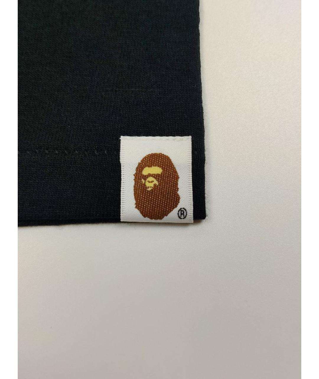 A BATHING APE Черная хлопковая футболка, фото 7