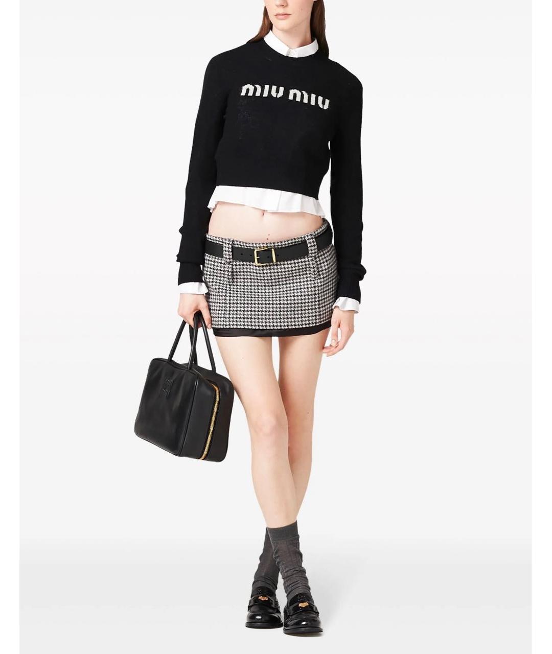 MIU MIU Черный кашемировый джемпер / свитер, фото 4