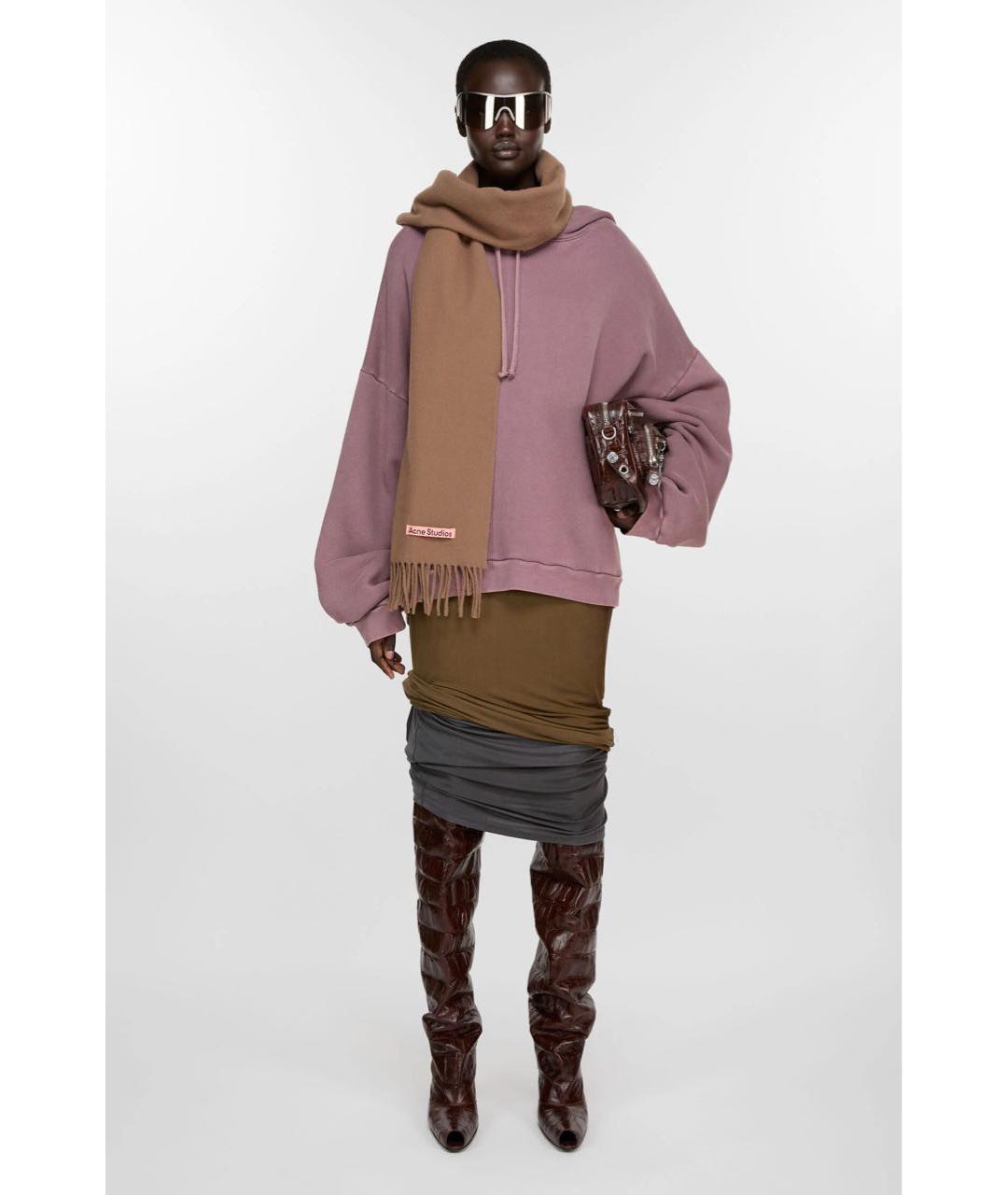 ACNE STUDIOS Коричневый шарф, фото 2