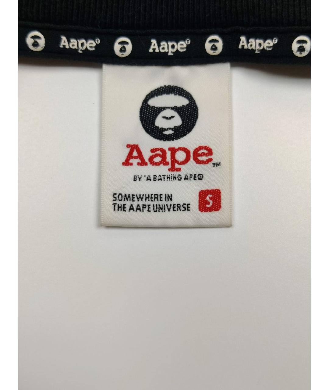 A BATHING APE Черная хлопковая футболка, фото 4