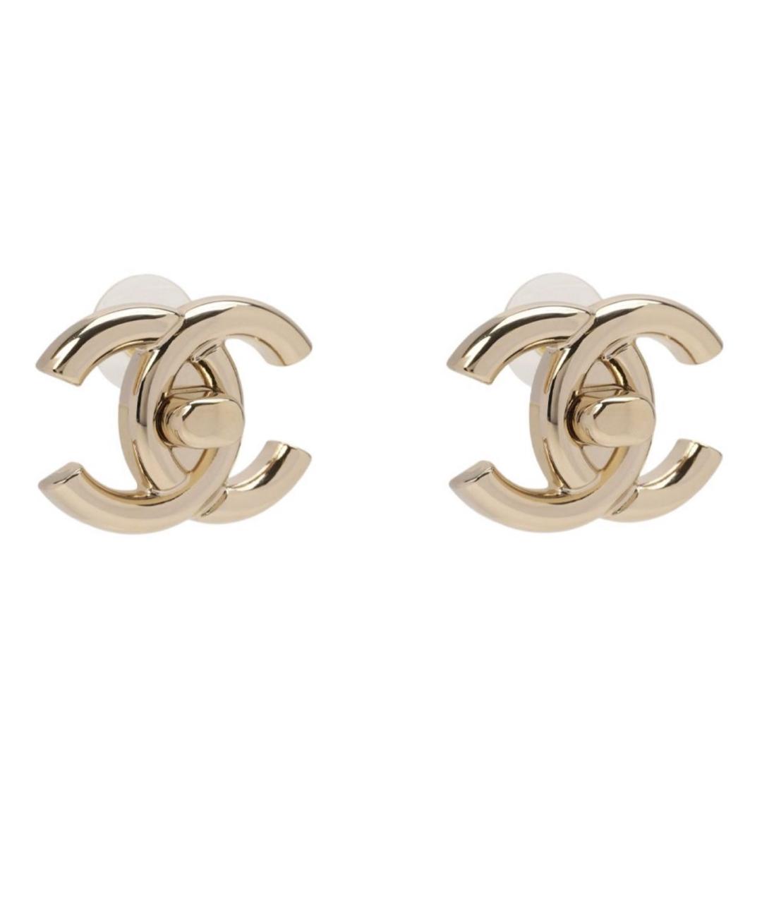 CHANEL Золотые серьги, фото 2
