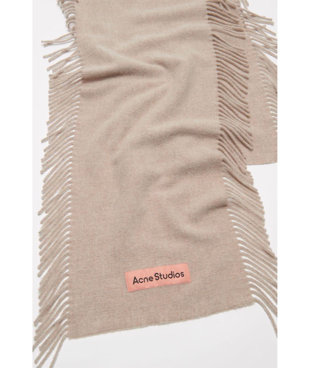 ACNE STUDIOS Бежевый шарф, фото 2