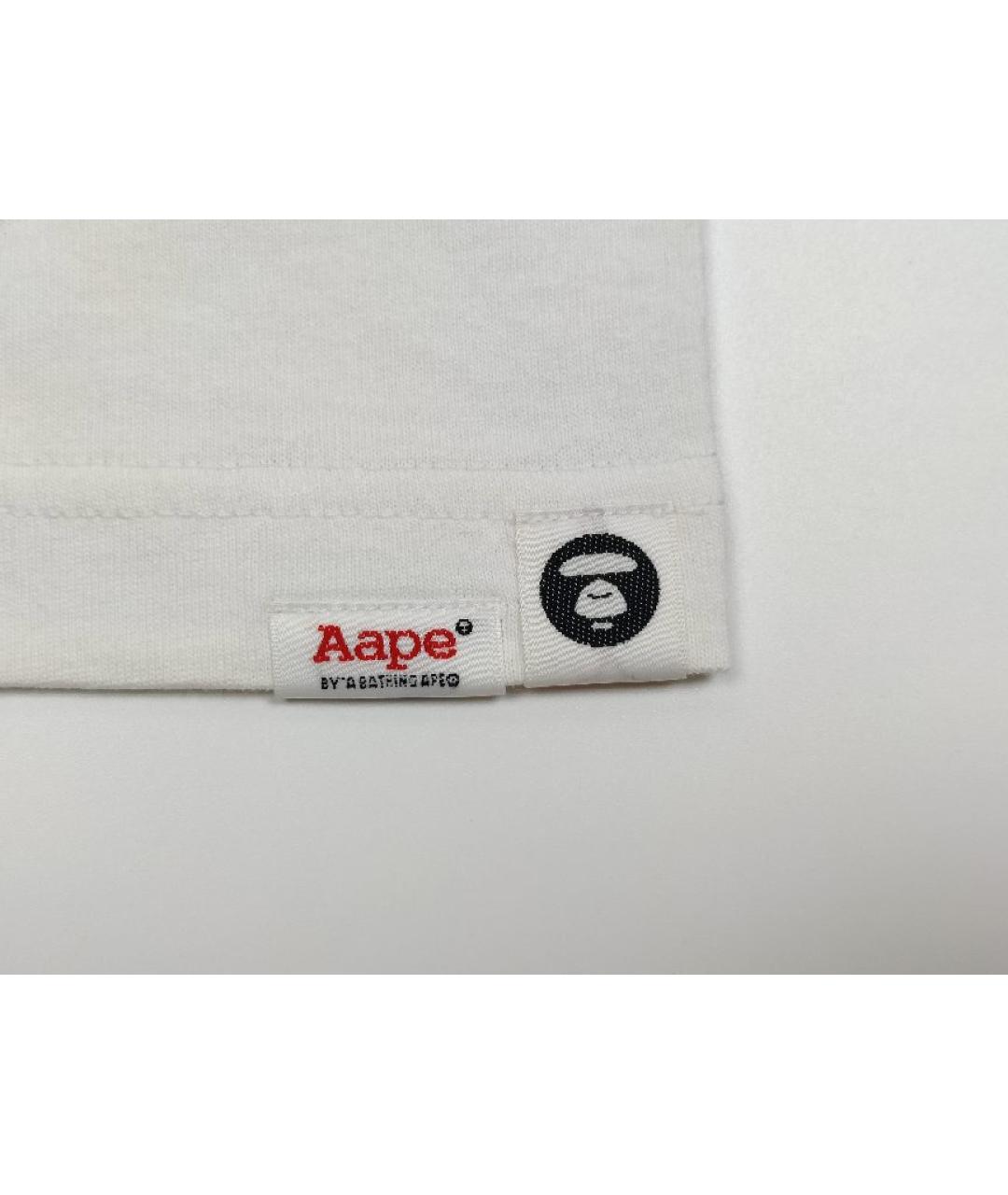A BATHING APE Белая хлопковая футболка, фото 5