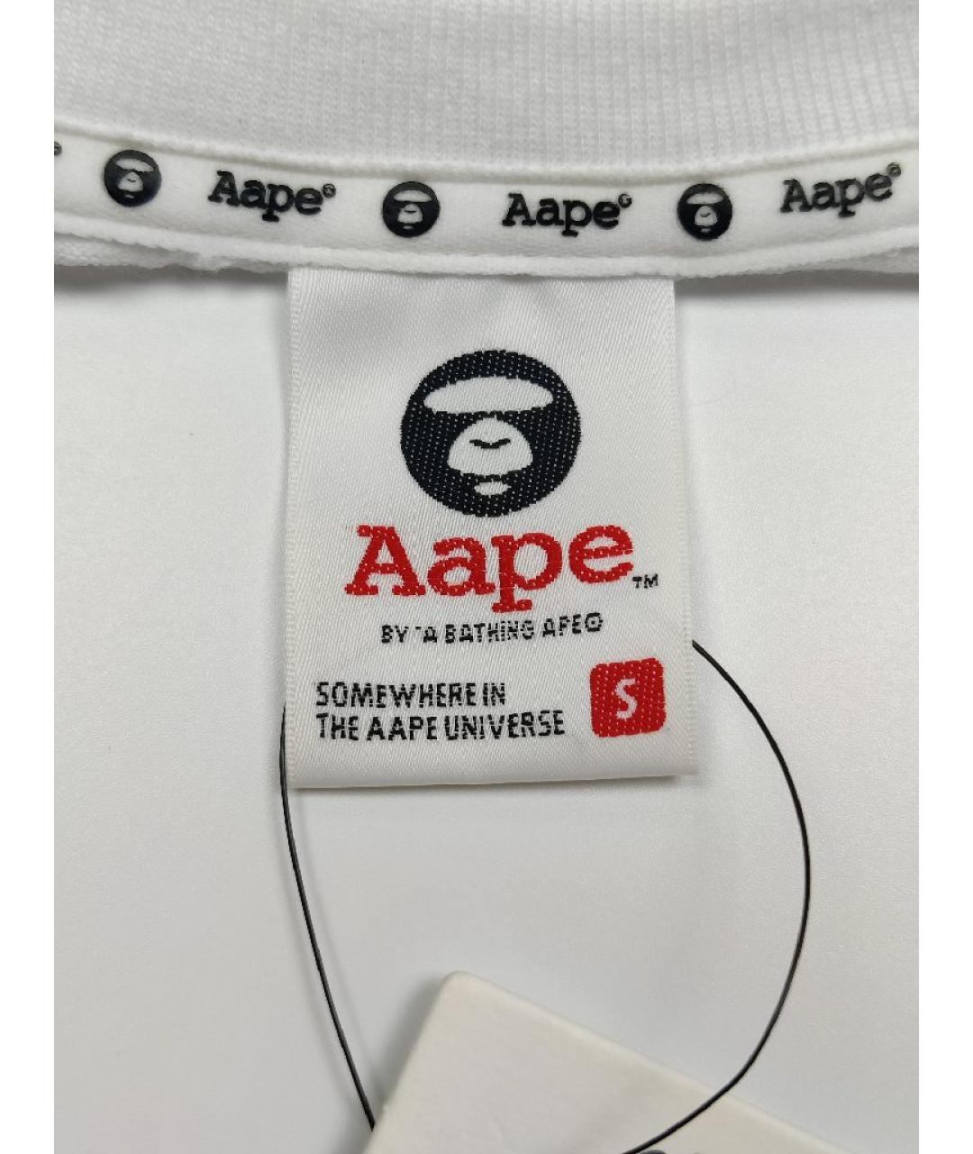 A BATHING APE Белая хлопковая футболка, фото 3
