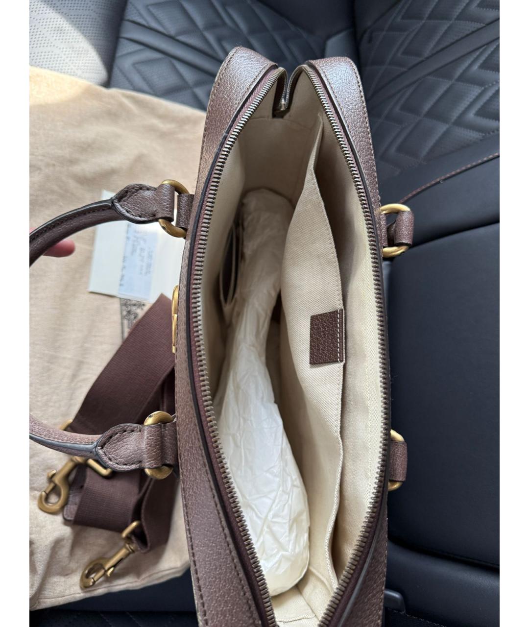 GUCCI Коричневая барсетка, фото 4