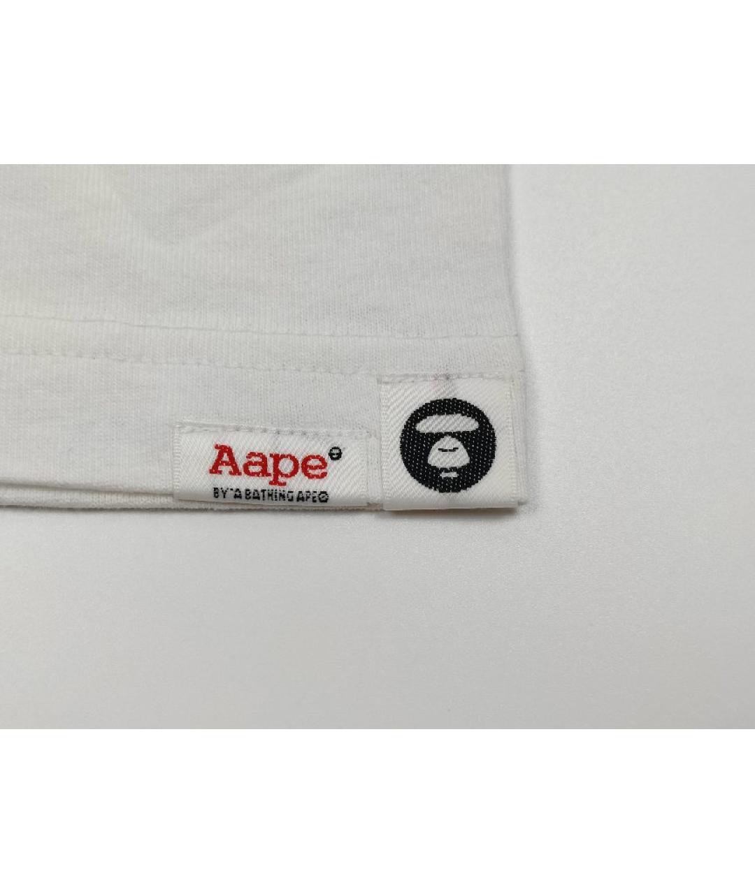 A BATHING APE Белая хлопковая футболка, фото 5