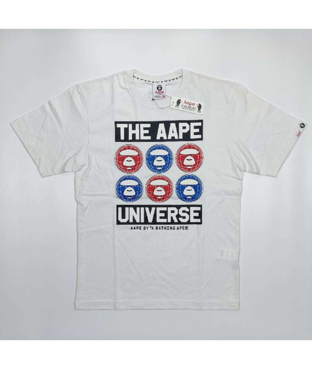 A BATHING APE Белая хлопковая футболка, фото 6