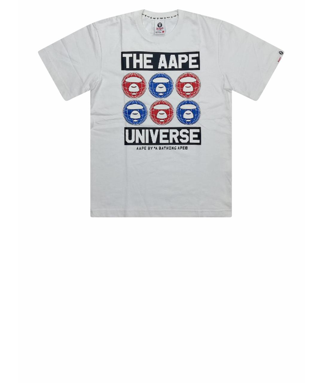 A BATHING APE Белая хлопковая футболка, фото 1