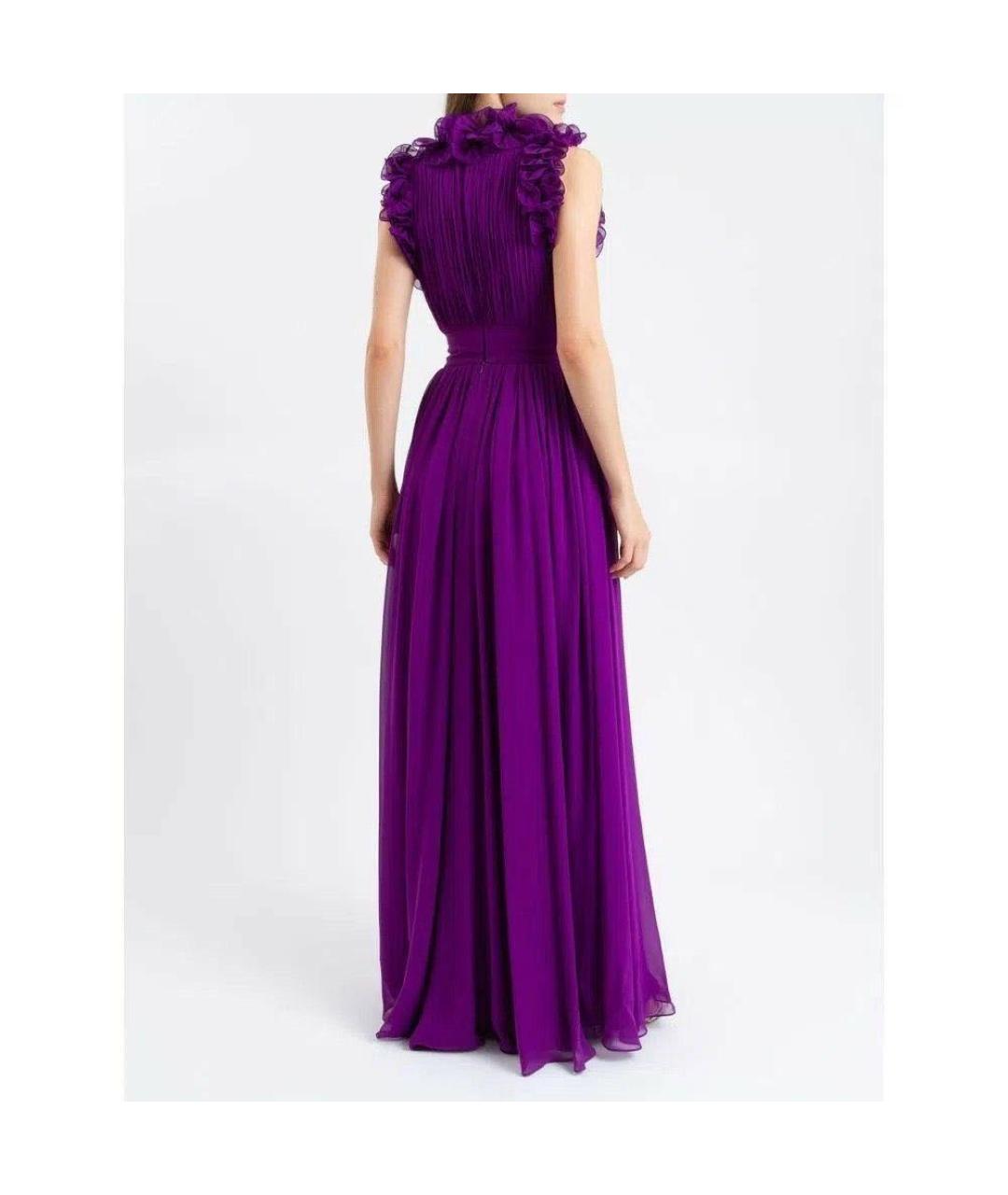 ELIE SAAB Фиолетовое шифоновое вечернее платье, фото 3