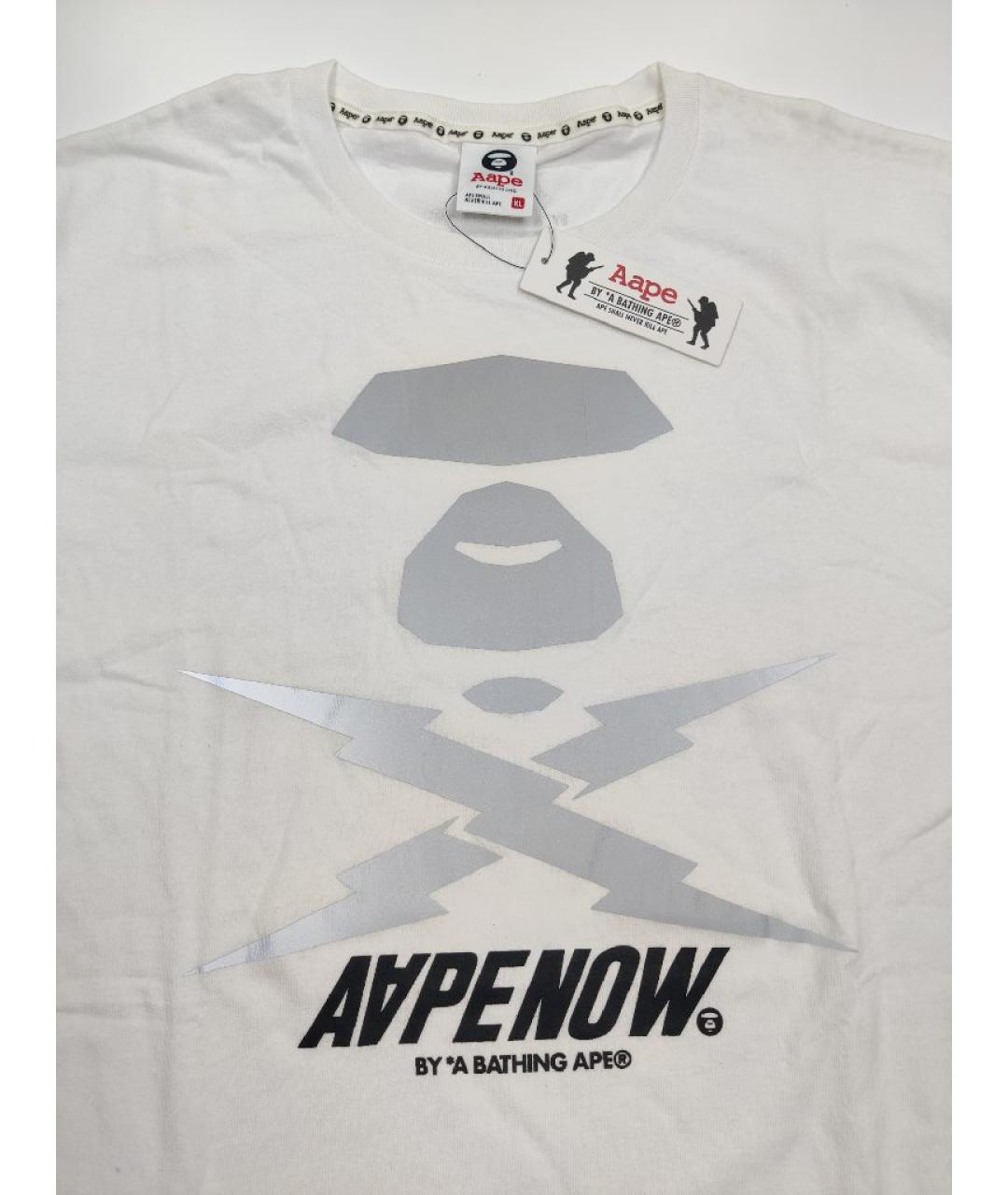 A BATHING APE Белая хлопковая футболка, фото 3