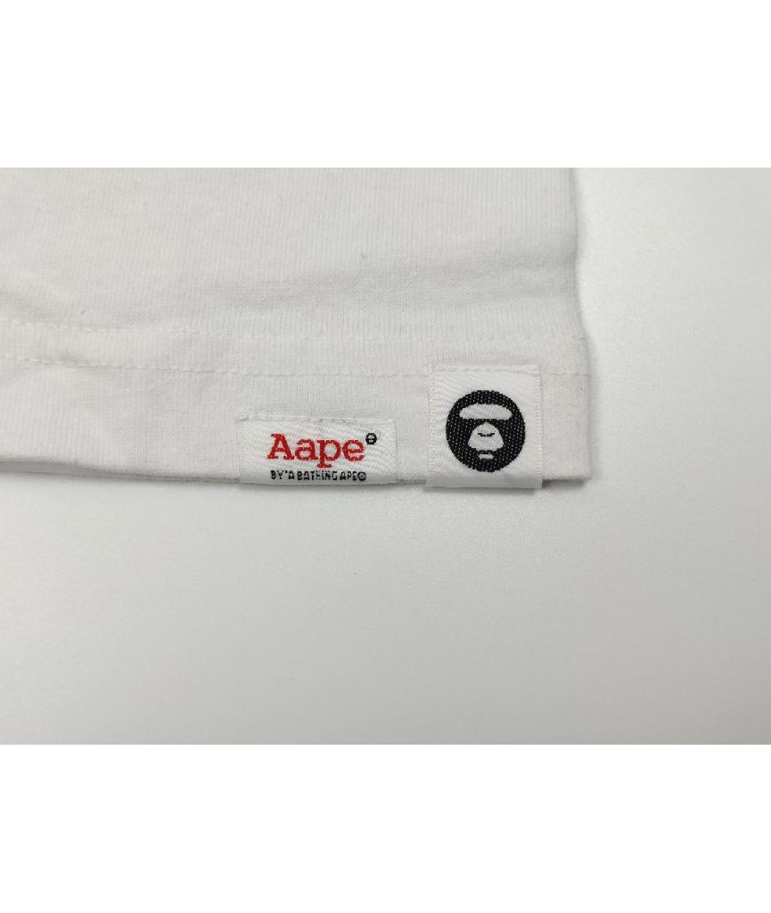 A BATHING APE Белая хлопковая футболка, фото 7
