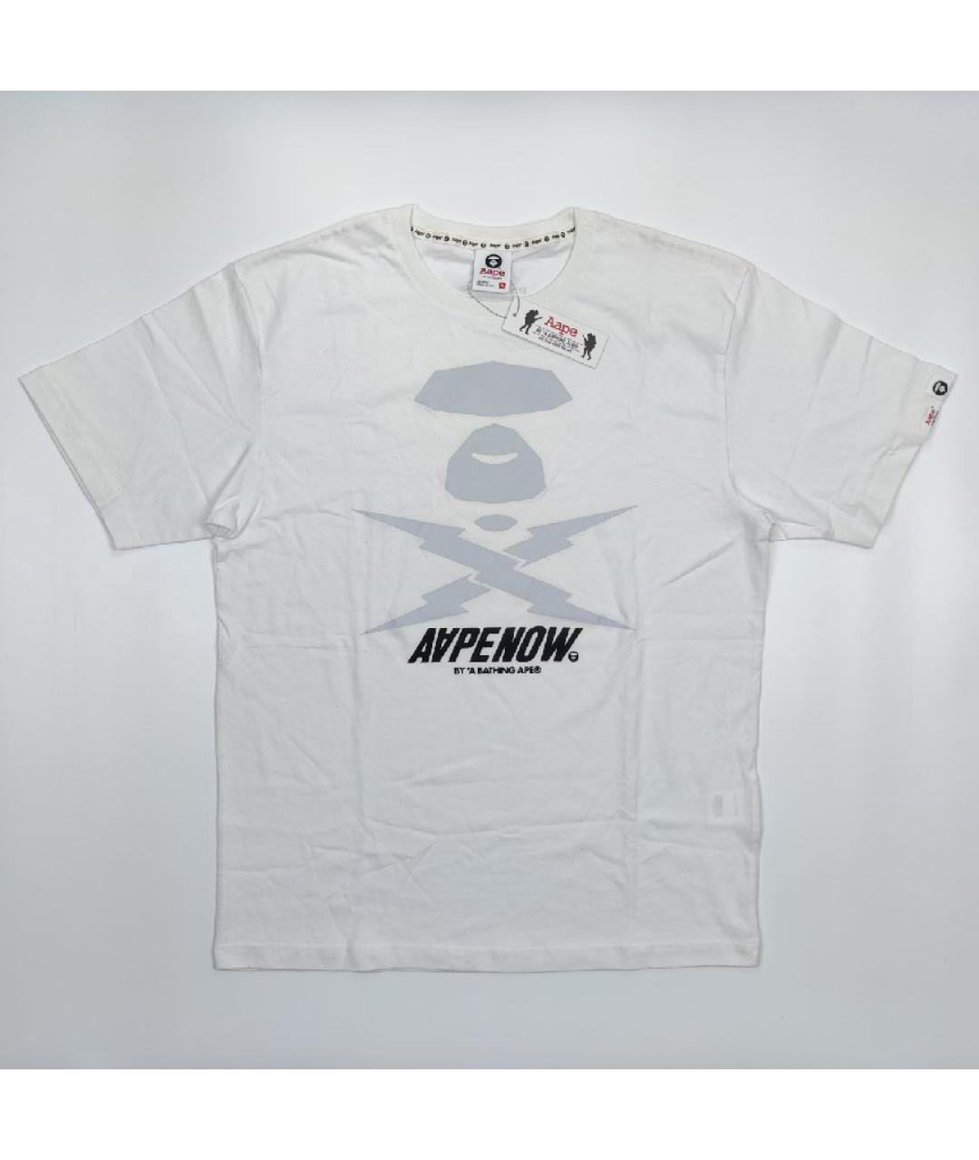 A BATHING APE Белая хлопковая футболка, фото 8