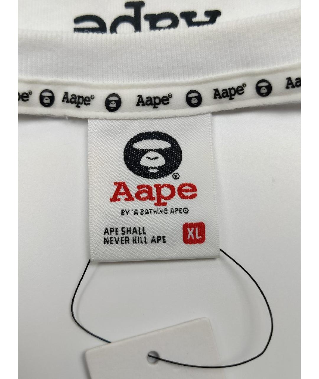 A BATHING APE Белая хлопковая футболка, фото 5