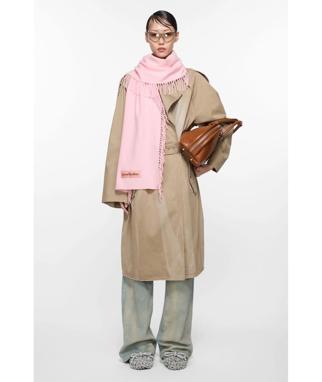 ACNE STUDIOS Розовый шарф, фото 2