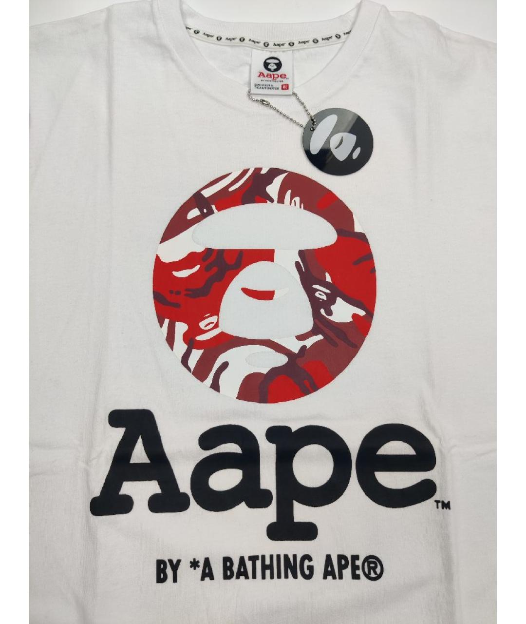 A BATHING APE Белая хлопковая футболка, фото 3