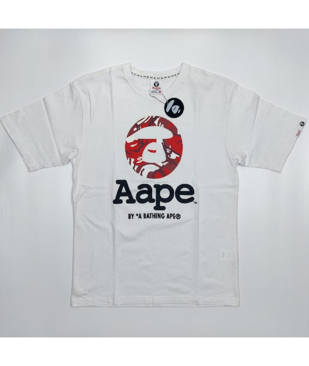 A BATHING APE Белая хлопковая футболка, фото 7