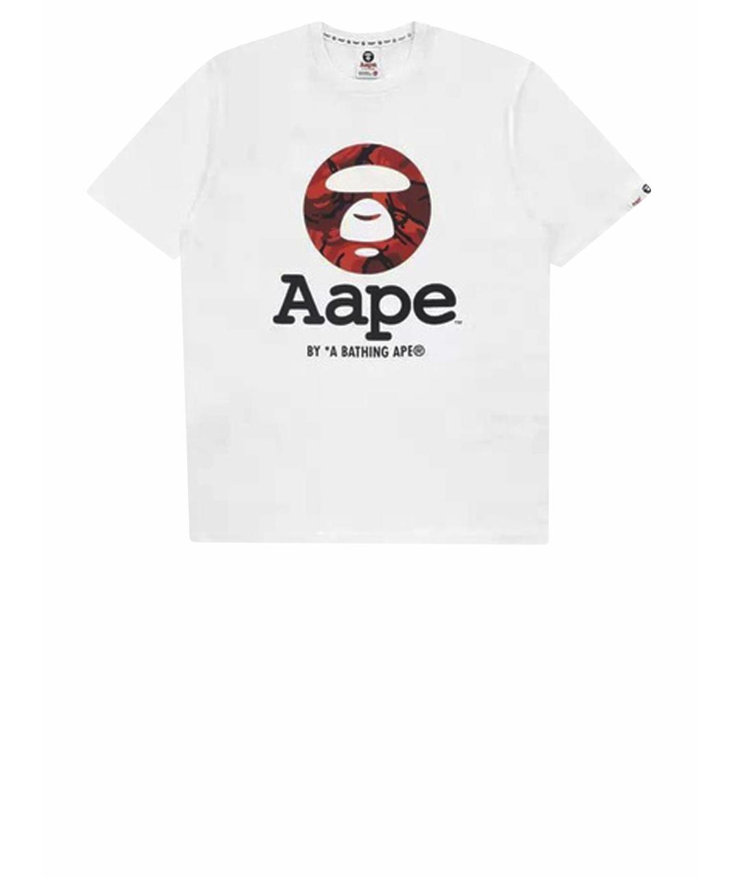 A BATHING APE Белая хлопковая футболка, фото 1