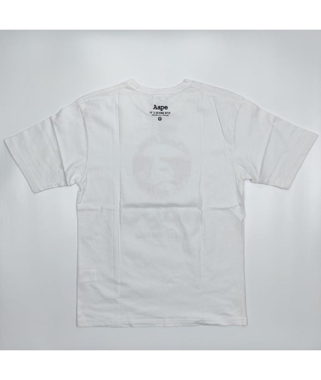 A BATHING APE Белая хлопковая футболка, фото 2