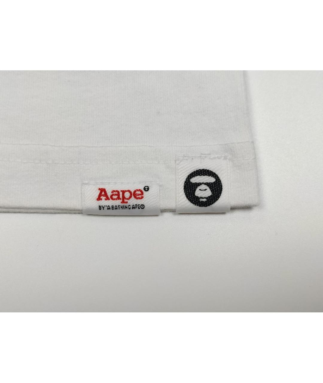 A BATHING APE Белая хлопковая футболка, фото 6