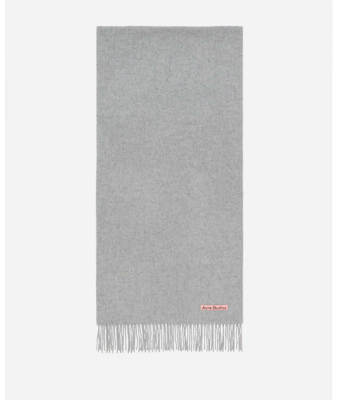 ACNE STUDIOS Серый шарф, фото 4