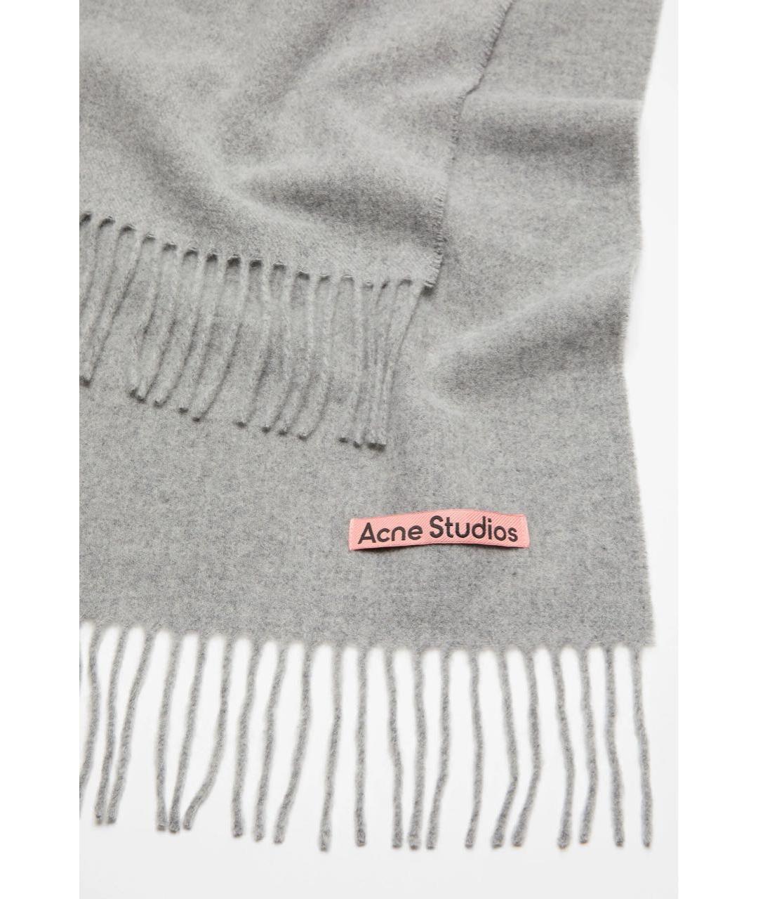 ACNE STUDIOS Серый шарф, фото 3