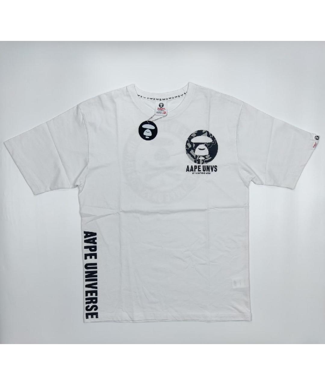 A BATHING APE Белая хлопковая футболка, фото 8