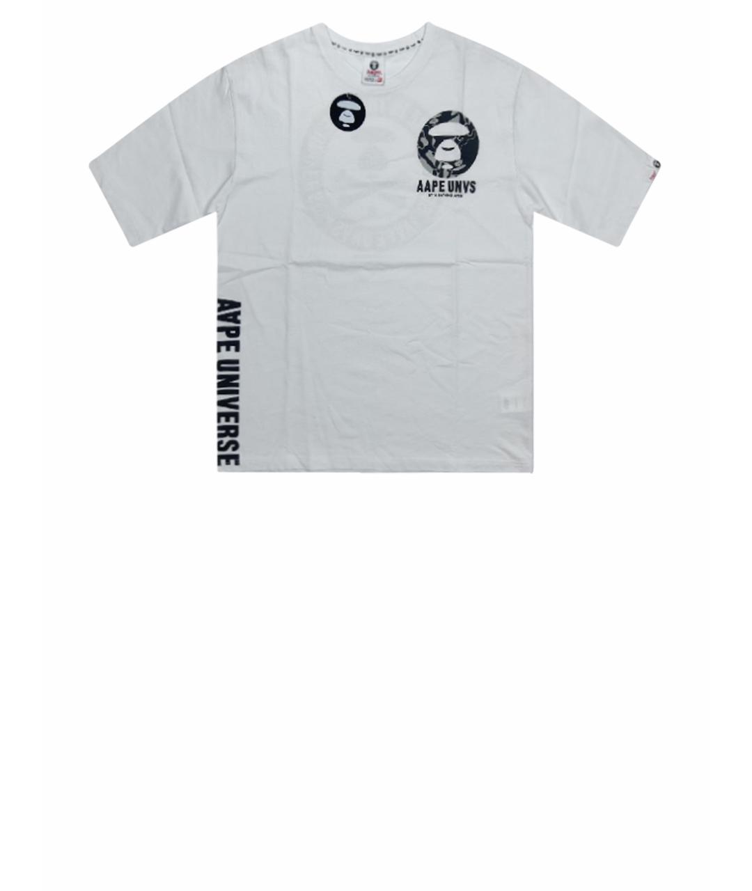 A BATHING APE Белая хлопковая футболка, фото 9