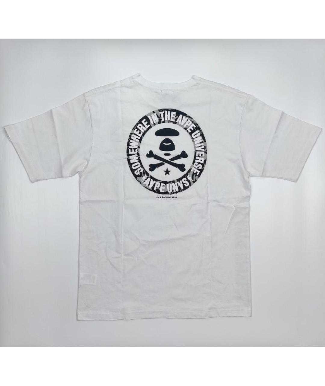 A BATHING APE Белая хлопковая футболка, фото 2
