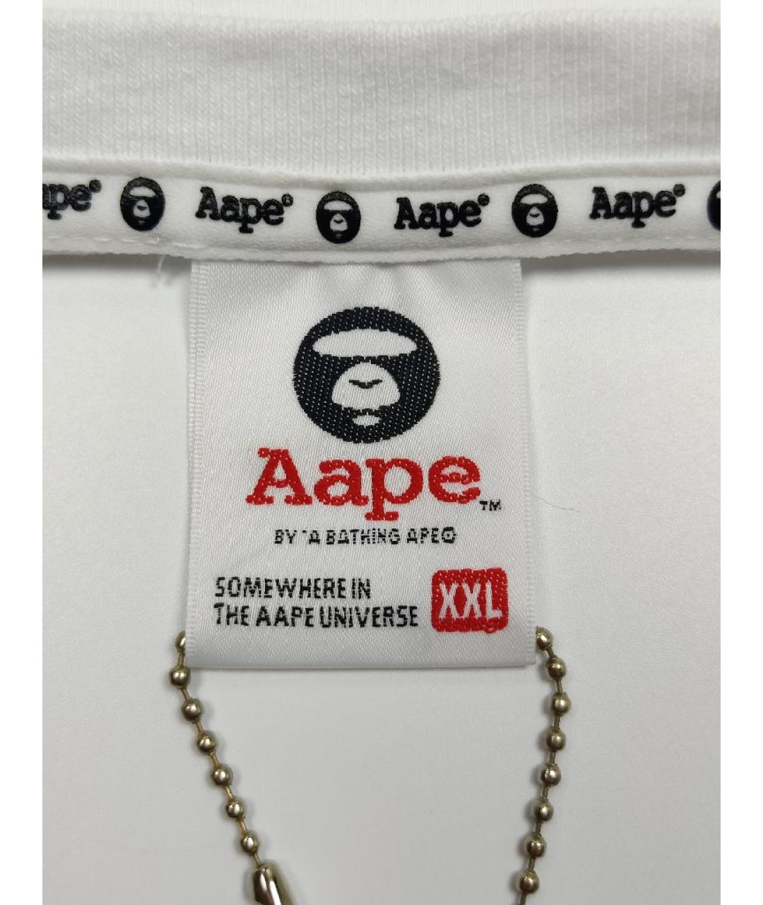 A BATHING APE Белая хлопковая футболка, фото 5