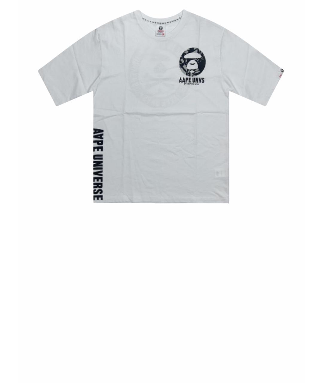 A BATHING APE Белая хлопковая футболка, фото 1