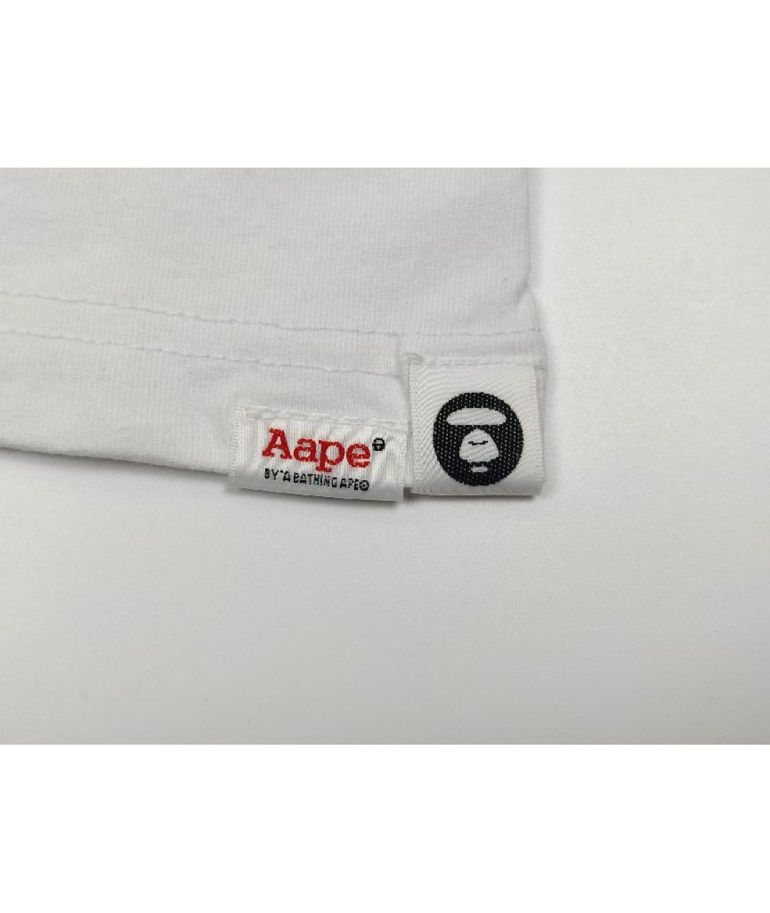 A BATHING APE Белая хлопковая футболка, фото 7