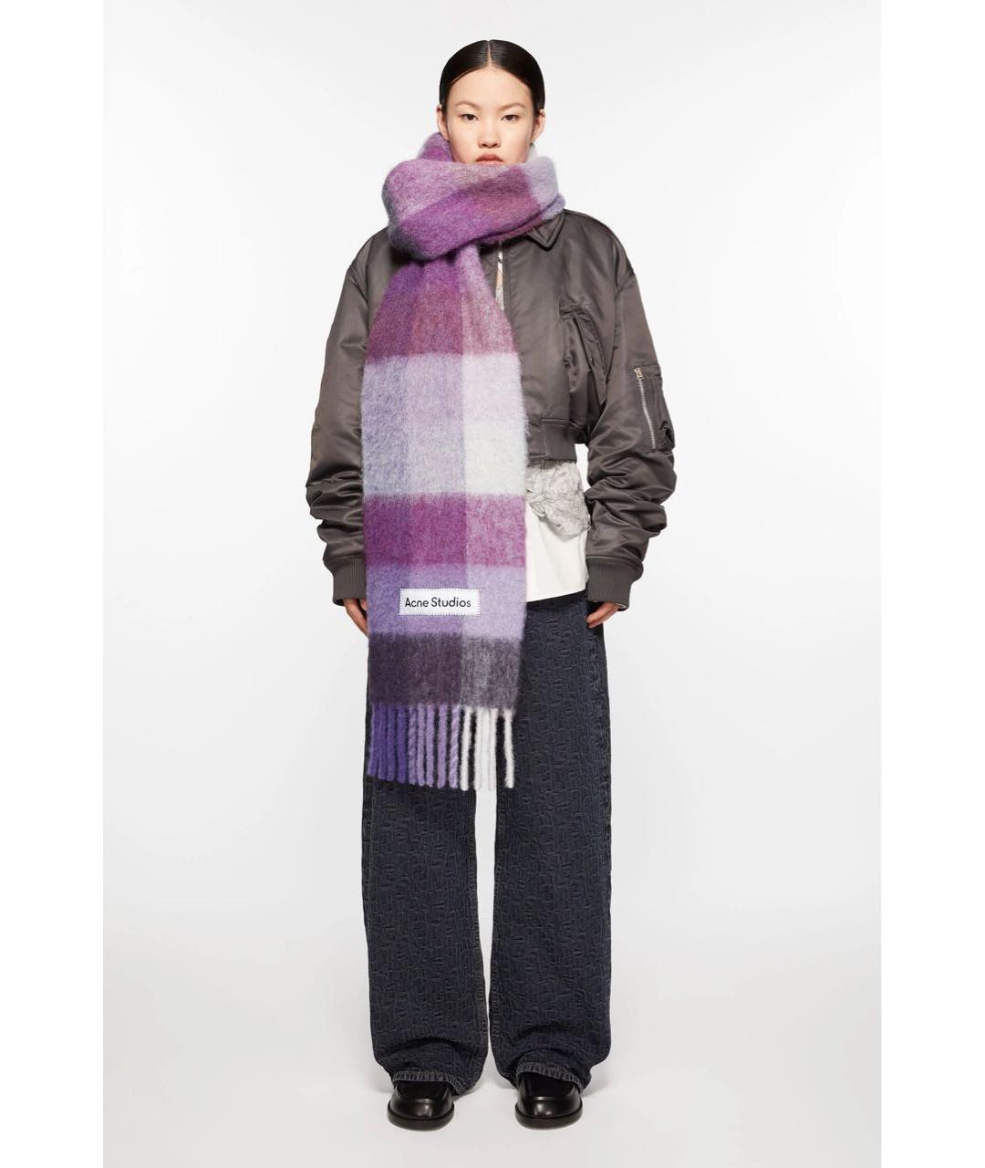 ACNE STUDIOS Фиолетовый шарф, фото 2