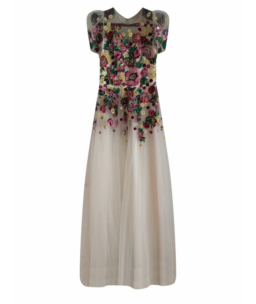 JENNY PACKHAM Белое сетчатое вечернее платье, фото 1