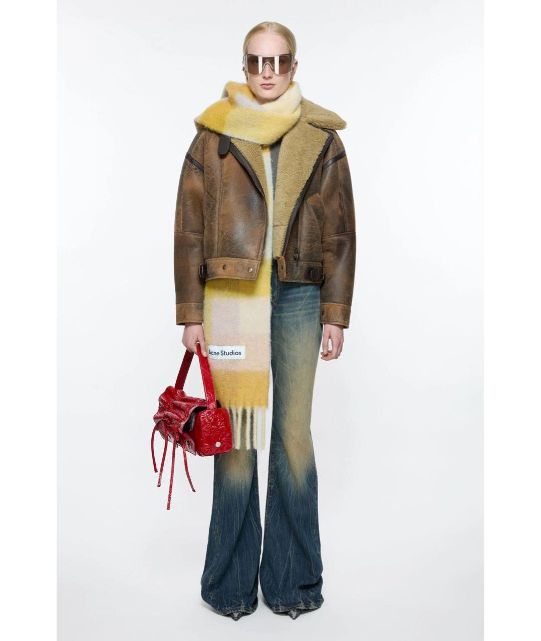 ACNE STUDIOS Желтый шарф, фото 2