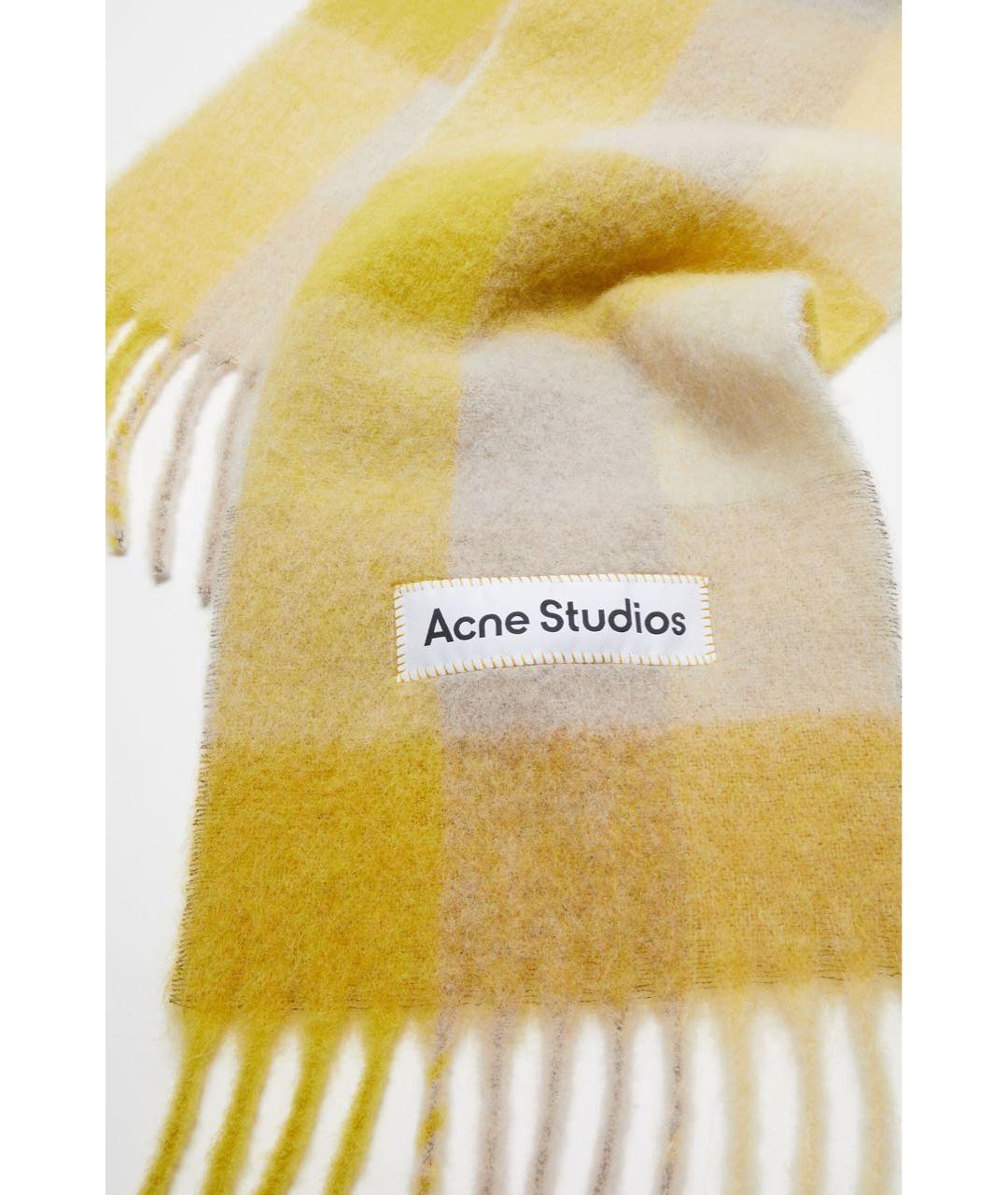 ACNE STUDIOS Желтый шарф, фото 3