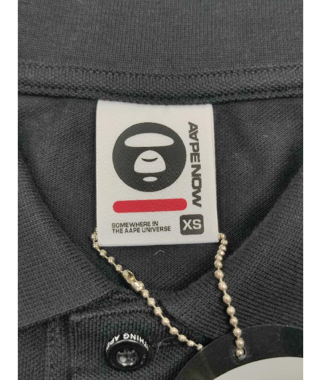 A BATHING APE Черная хлопковая футболка, фото 3