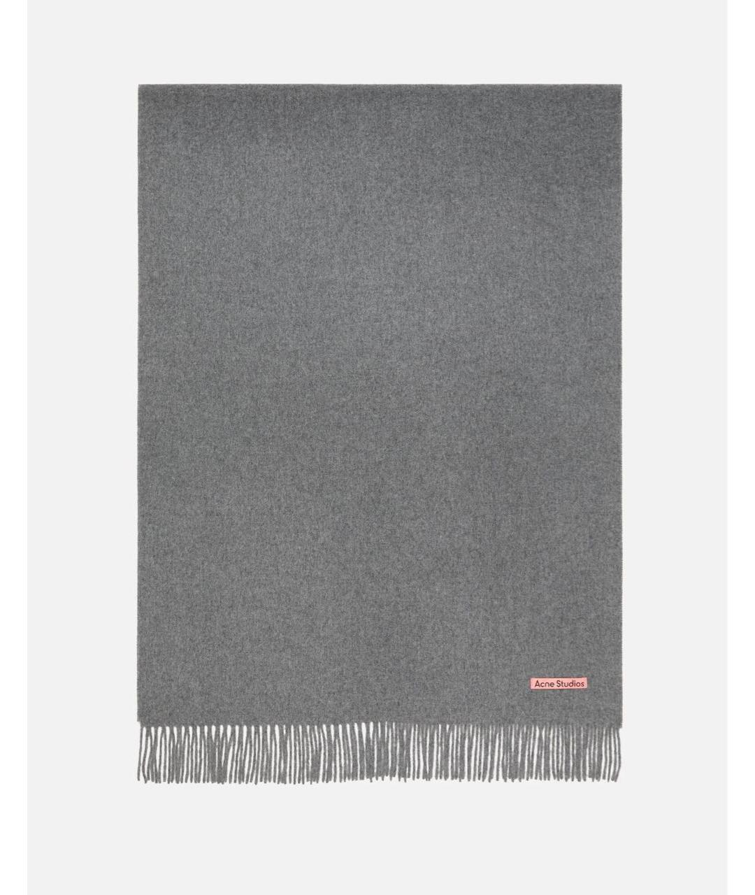 ACNE STUDIOS Серый шарф, фото 4
